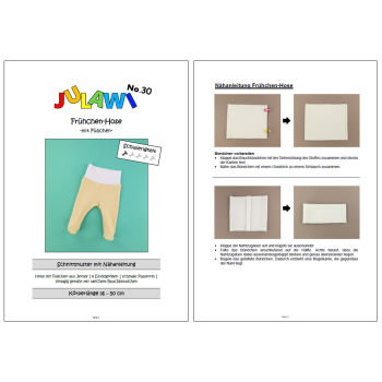 JULAWI Frühchen-Hose eBook Schnittmuster Vorschau