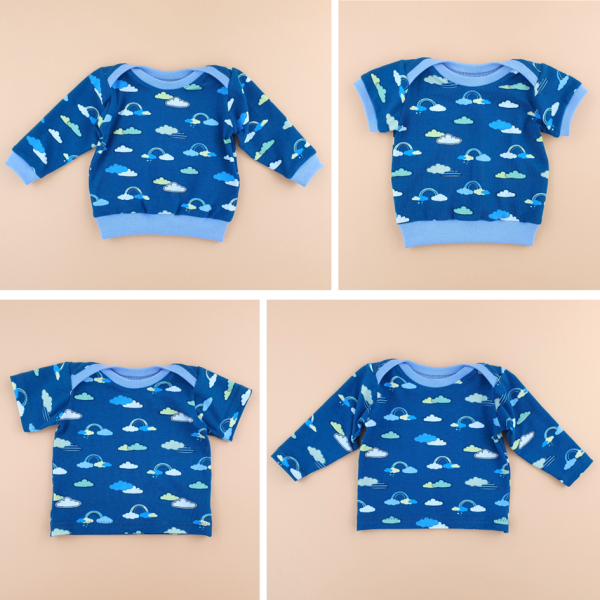 JULAWI Baby-Shirt Papierschnittmuster Gr44-92