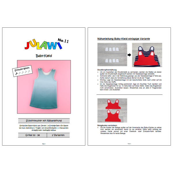JULAWI Baby-Kleid eBook Schnittmuster 1